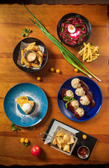 asian food on the table