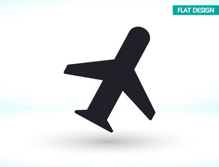 Obraz premium Aircraft vector icon , lorem ipsum Flat design