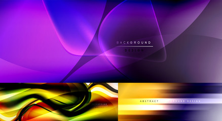 Vector geometric abstract background set, minimal design