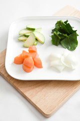 slice of vegetables