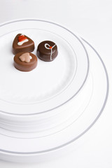 chocolates on plate