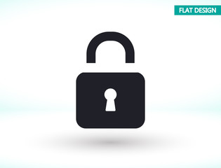 Lock - vector icon , lorem ipsum Flat design