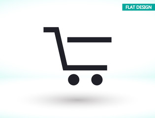 icon- cart shopping , lorem ipsum Flat design