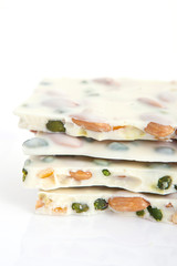 pile of white chocolate bar