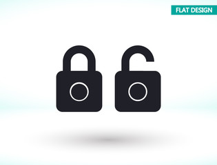 Lock dollar vector icon , lorem ipsum Flat design