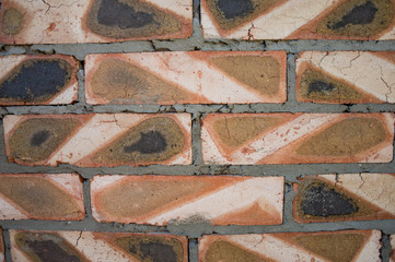 The texture of the brickwork. Close up. Construction.