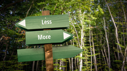 Street Sign More versus Less