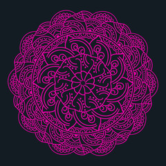 Mandala, Flower mehendi design.Ethnic ornament, Vintage decorative elements. Folk traditional spiritual design. Islam, Arabic, Indian, moroccan, Spain, floral ornament design vector.