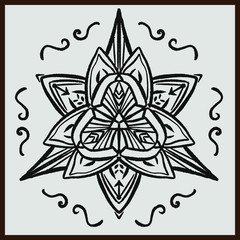 Retro heraldic design in magic style