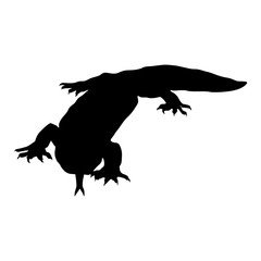 Gila Monster (Heloderma Suspectum) Silhouette Found In Map Of  North America