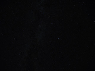 Under the Milky Way Galaxy, stars and star clusters