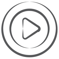 
Linear stroke icon of play button
