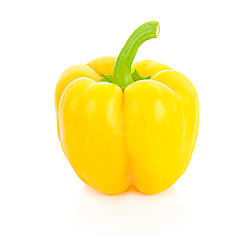 yellow bell pepper isolated on white background