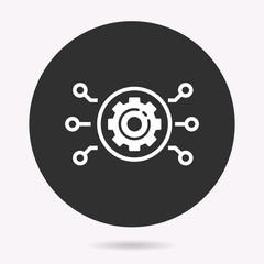 Algorithm - vector icon. Illustration isolated. Simple pictogram.