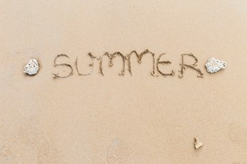 Summer on the sand background, nature concept