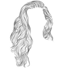 Hollywood waves, vector illustration. Hairstyle icon