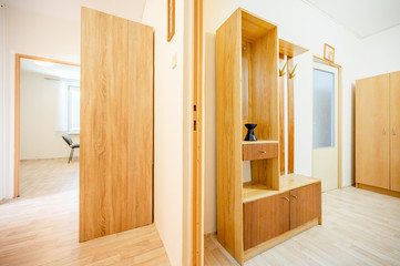 Empty room in new flat apartment, light, space.