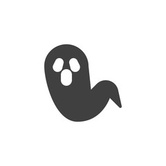 Horror ghost vector icon. filled flat sign for mobile concept and web design. Flying ghost glyph icon. Symbol, logo illustration. Vector graphics