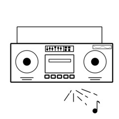 Cassette recorder player vector illustration