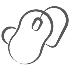 
Computer mouse, line design icon 
