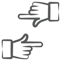 
Hand square angle for photography, hand focus icon
