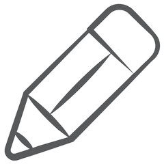 
A brush stroke icon of pencil, writing equipment 
