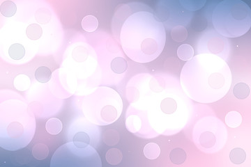 Abstract blurred vivid spring summer light delicate gradient pastel pink blue bokeh background texture with bright soft color circles and glowing bokeh lights. Beautiful backdrop illustration.