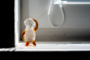 glass monkey figurine