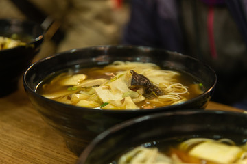 Shanghi, February 2019. Typical Chinese dish served in a small restaurant hidden in the alleys of the city