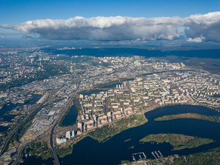High view of the Dnieper river in Kiev.