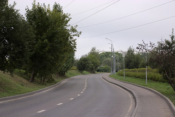 two-lane road on the outskirts of the city