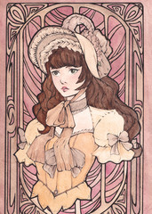 portrait rococo woman