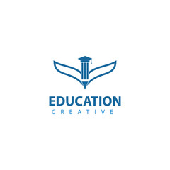 Fototapeta premium Education logo template design vector illustration