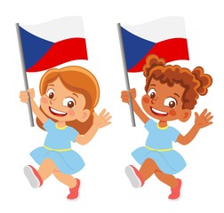 Czech Republic flag in hand set