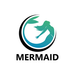 Mermaid Logo Template Design Vector