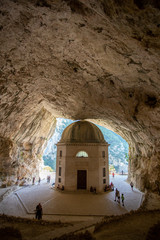 genga town with hermitages and caves of frasassi