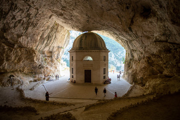 genga town with hermitages and caves of frasassi
