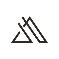 Triangle logo template design vector illustration