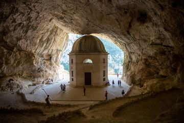 genga town with hermitages and caves of frasassi