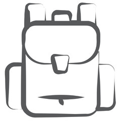 
Line icon of backpack, travelling bag 
