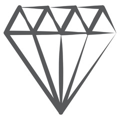 
Diamond icon style, crystal in modern style 
