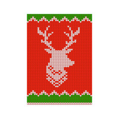 2021 knitted Cristmas and New Year card and banner.