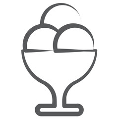 
A frozen food item icon, ice cream cup vector 
