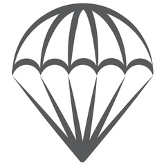 
Parachute to jump, fall or descend in line vector design 
