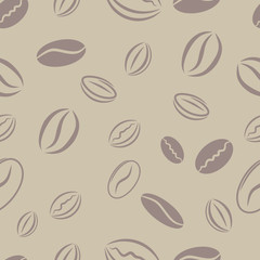 coffee beans seamless pattern with brown color