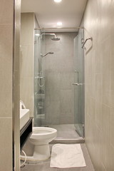 the interior design of modern shower room