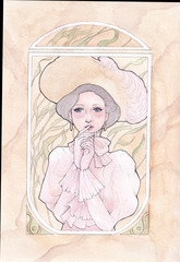 portrait atr-deco woman