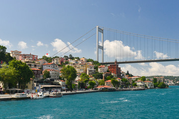 Istanbul cityscape,  as seen from a passenger boat - Istanbul, Turkey