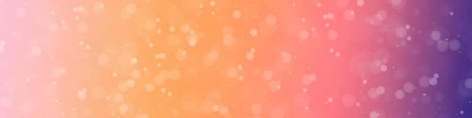 Hintergrund mit Farbverlauf in orange und violett und umherfliegenden Partikeln mit Lichtreflexen
