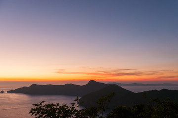 足摺宇和海国立公園の夕陽